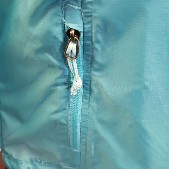 NWT 💕Landway Blue Zip Up Windbreaker Rain Jacket - Picture 9 of 15